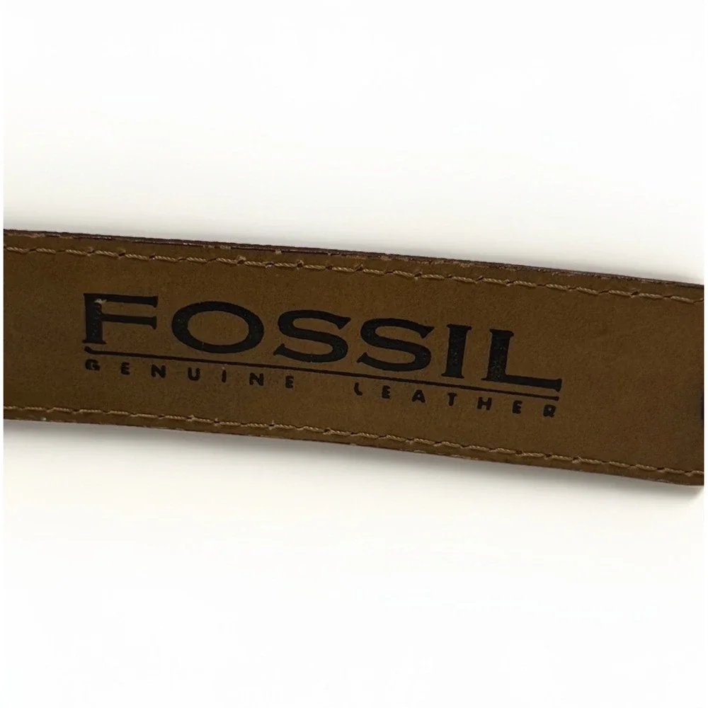 Fossil Brown Genuine Leather Belt - Women's Size L WEAR DISTRESSED BY7029